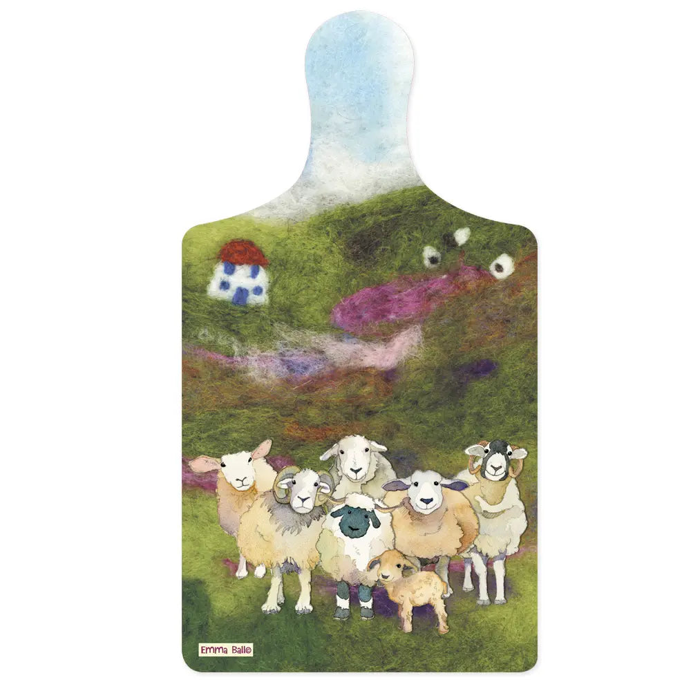 Felted Sheep Large Chopping Board
